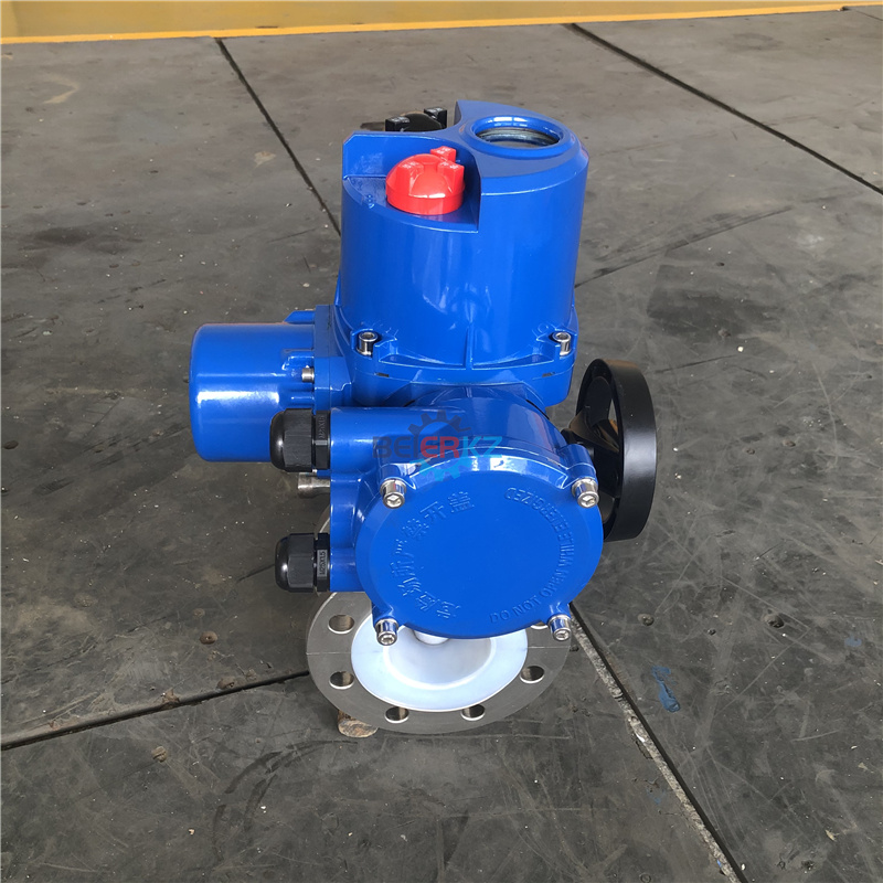 DN50襯氟球閥智能調節型閥門電動執行器